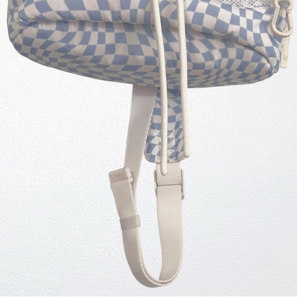 Dagne Dover Nova Sling Bag in Check Mix Blue + White